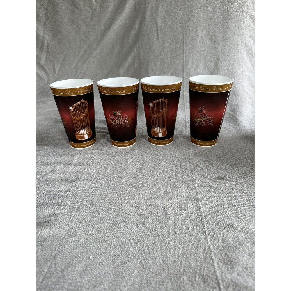 2011 World Series Championship Plastic Cups STL Cardinals - Saint Louis! Set 4